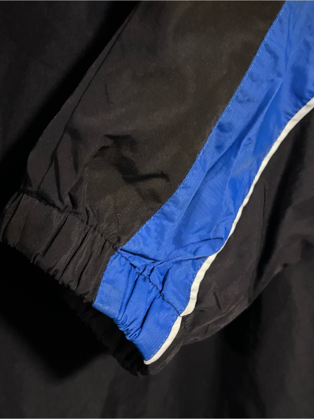 Vintage Reebok Windbreaker Jacket Black Pullover Pockets 1/4 Zip Mens 2XL - Picture 4 of 10